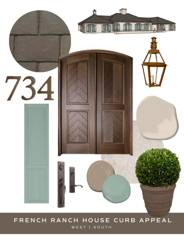 image showing curb appeal ideas for a french style ranch house