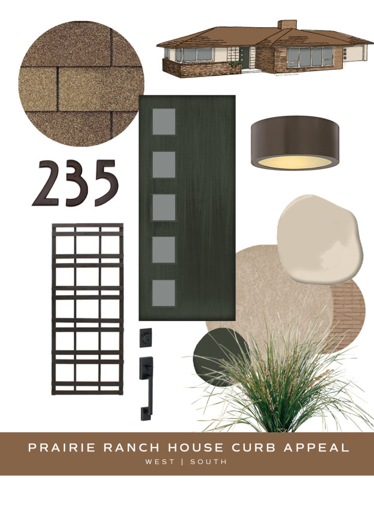 image showing curb appeal ideas for a prairie style ranch house