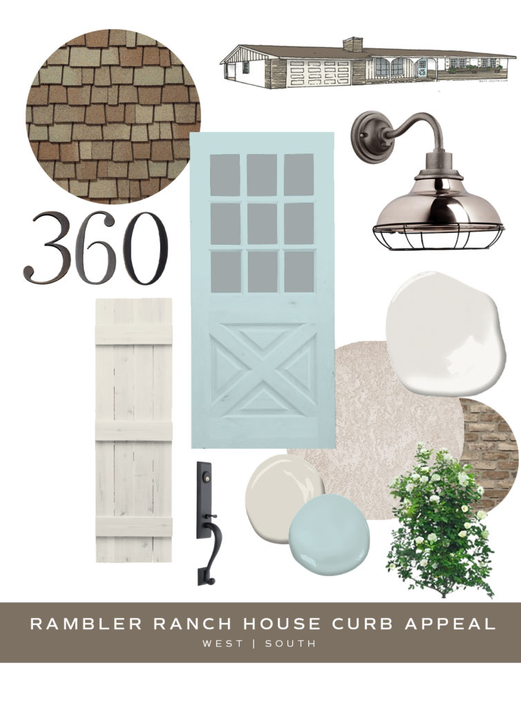 image showing curb appeal ideas for a rambler ranch house