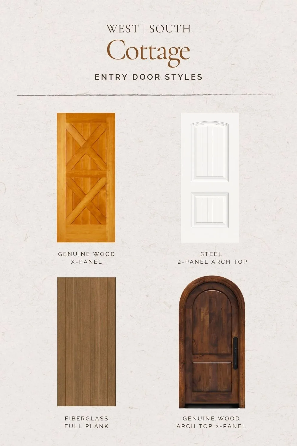 4 options for cottage style front entry doors